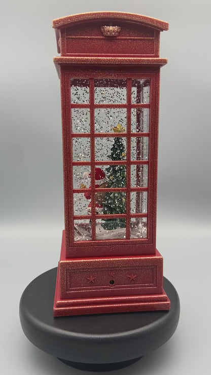 Коледно електрическо преспапие – телефонна кабина