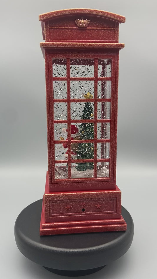 Коледно електрическо преспапие – телефонна кабина